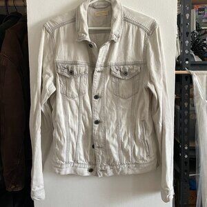 Allsaints Kota Stone White Denim Jacket